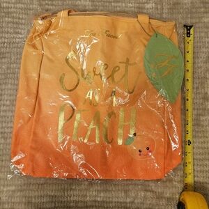 NIB TOO FACED Sweet as a Peach tote bag